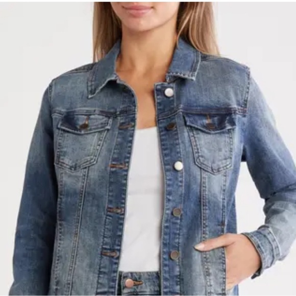 Kut from the Kloth terry jacket Blue Jean Jacket Timeless Design - Picture 1 of 10